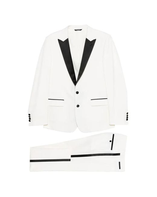 Dolce & Gabbana White Peak Lapels Tuxedo for men