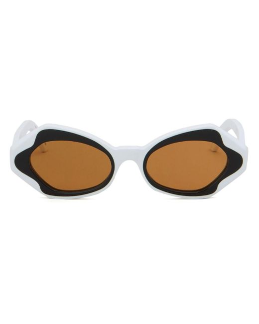 Marni Brown Geometric-frame Tinted Sunglasses