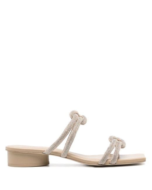 Cult Gaia White Jenny 35mm Knotted Sandals