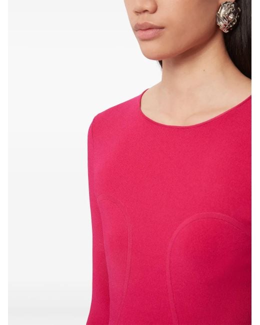 Nina Ricci Pink Round-Neck Knitted Jumper