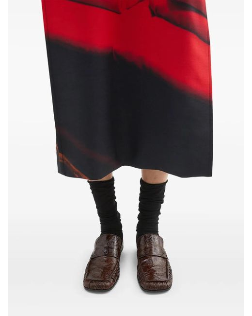 Jil Sander Brown Leather Loafers
