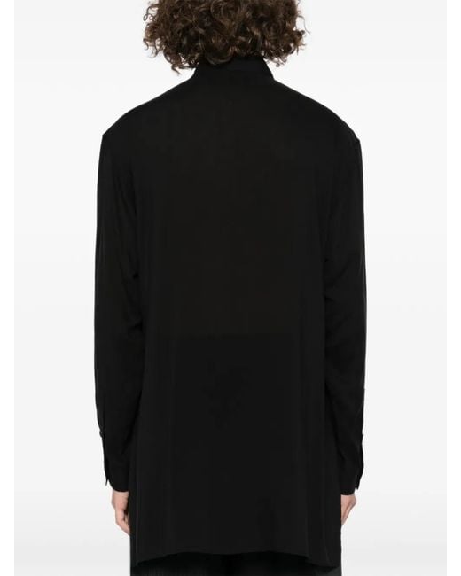 Yohji Yamamoto Black Padded Shirt Jacket for men