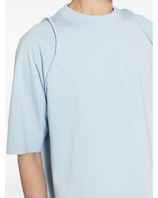 Jacquemus Le Camargue T-shirt Met Geborduurd Logo in het Blue voor heren