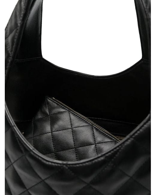 Saint Laurent Black Icare Quilted Leather Shoulder Bag