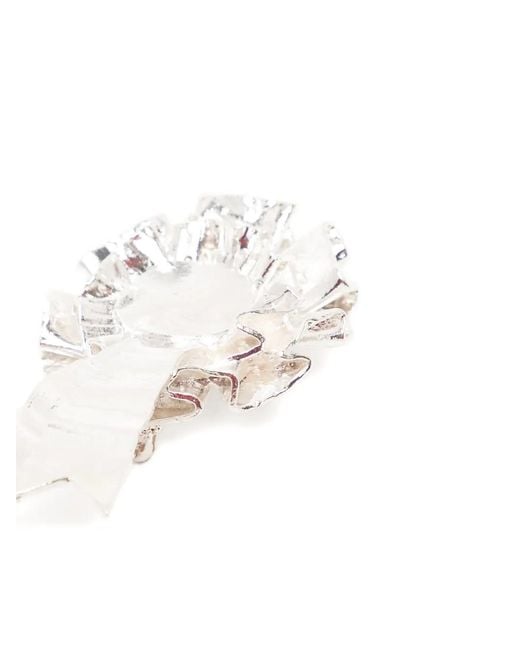 The Ouze White Rosette Brooch for men