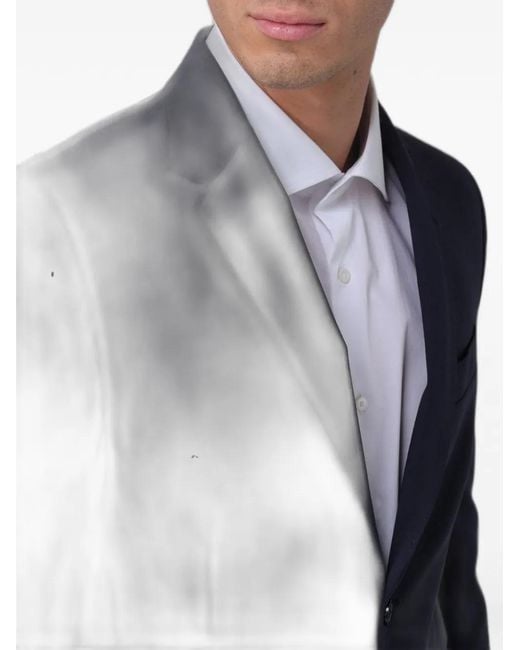 Colamarino Blue Button-Up Straight-Leg Suit for men