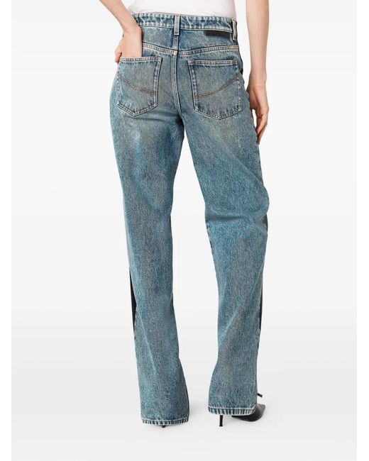 Stella McCartney Gray Lace-Up Panelled Jeans