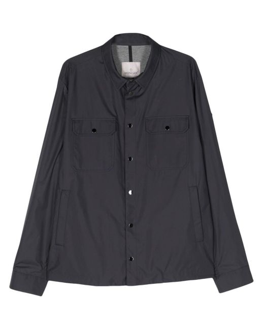 Moncler Piz press-stud shirt jacket in Black für Herren