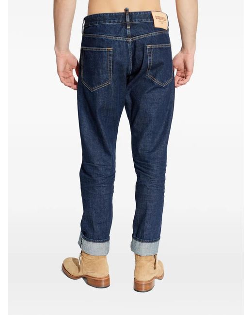 DSquared² Blue Jean Tomboy À Ourlet Retroussé for men