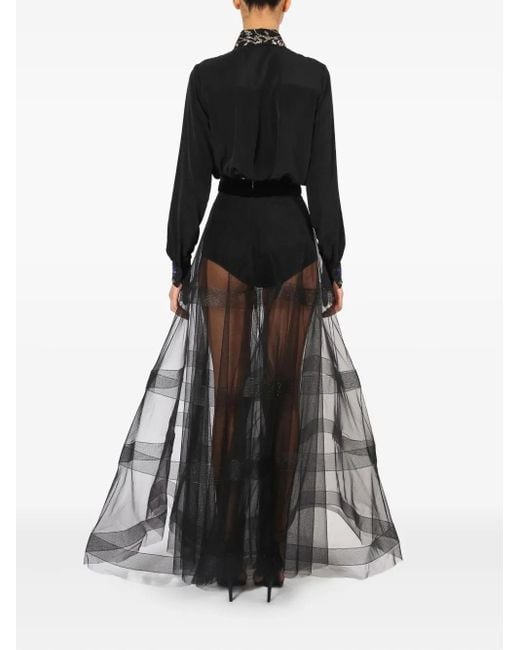 Lethicia Bronstein Black Vesta Layered Tulle Skirt