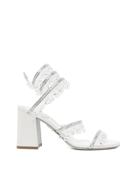 Rene Caovilla White Jahanara Sandals