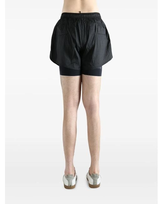 Satisfy Black Rippy 3 Double-Layer Shorts for men