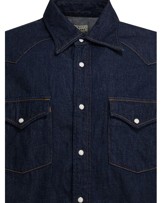Kapital Blue Chemise À Poches Poitrine for men