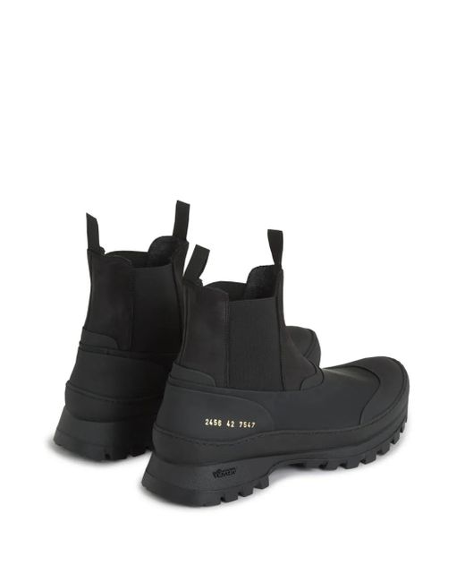 Common Projects Black Leather Ankle Boots for men