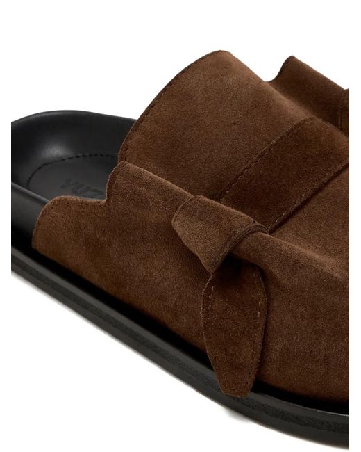 Yuzefi Brown Knotted Mules