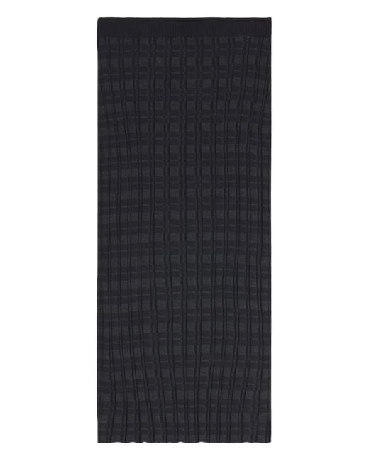 Maison Kitsuné Black Medium Melange Slit Skirt