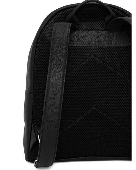 Karl Lagerfeld Black Zip Logo Backpack for men