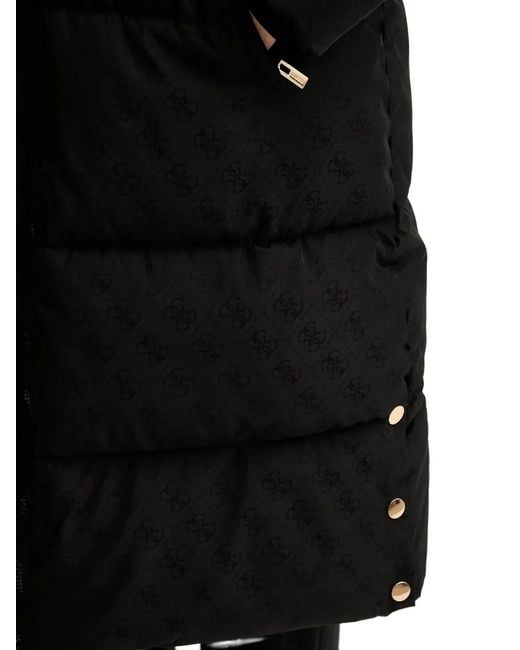 Black puffer coat Guess