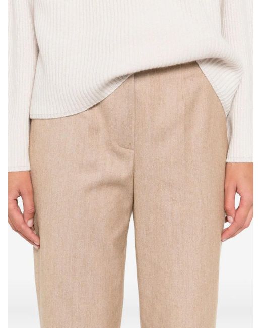 MARGON METAMORFOSI Natural Cropped Trousers
