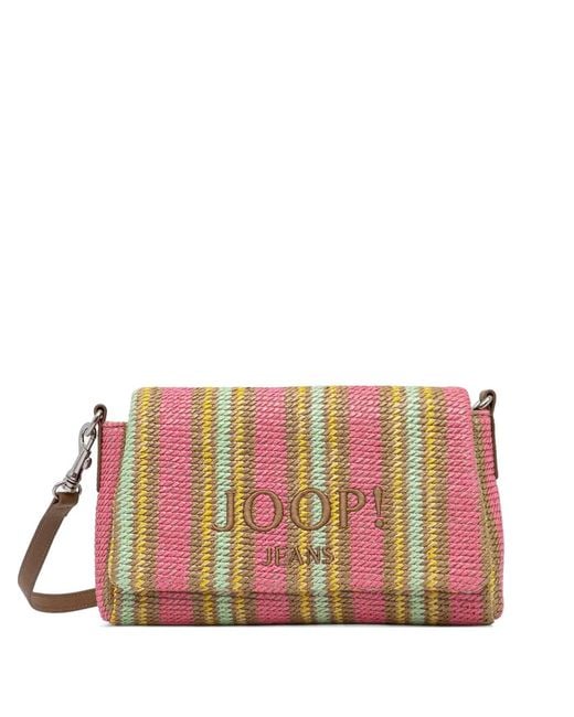 Joop! Pink Istria Gal Woven Striped Shoulder Bag