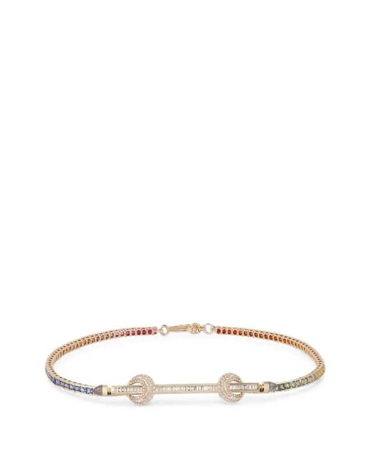ANANYA Metallic Chakra Multi-Stone Tennis Necklace
