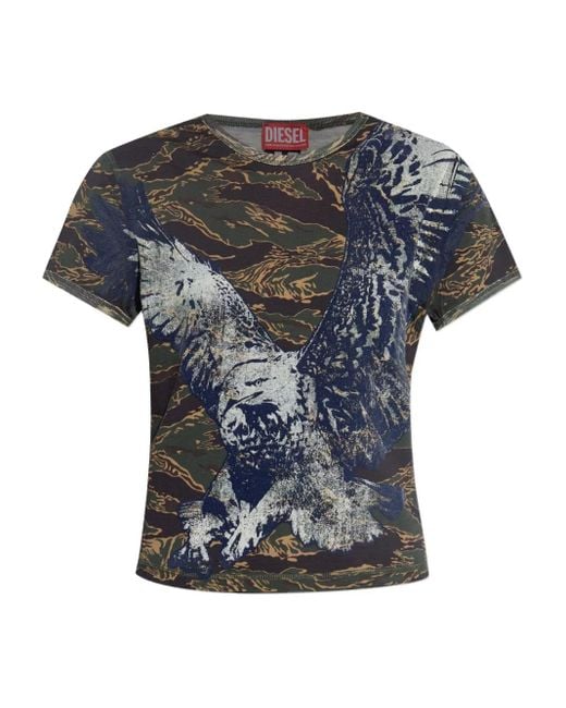 DIESEL カモフラージュ Tシャツ Black