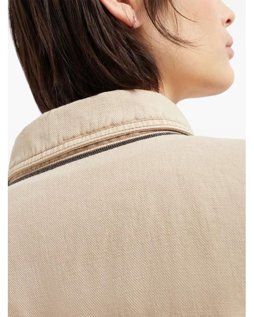 Brunello Cucinelli Natural Monili Jacket