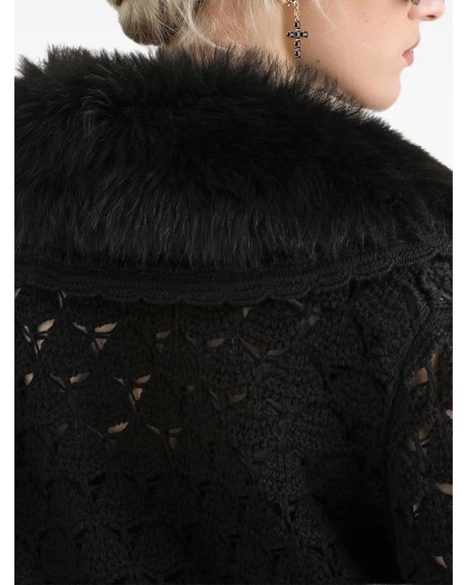 Dolce & Gabbana Black Crochet Jacket