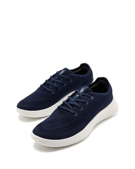 ALLBIRDS Blue Logo-Print Trainers for men