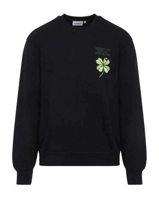 Carhartt Black Clover Embroidered Sweatshirt for men