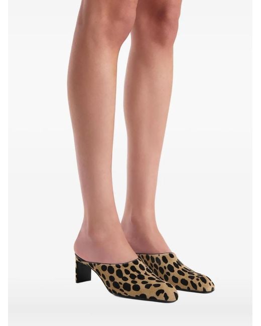 Khaite Natural 100Mm Colt Spotted Heeled Mules