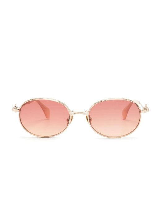 Vivienne Westwood メンズ ピンク Hardware Orb オーバルフレーム サングラス