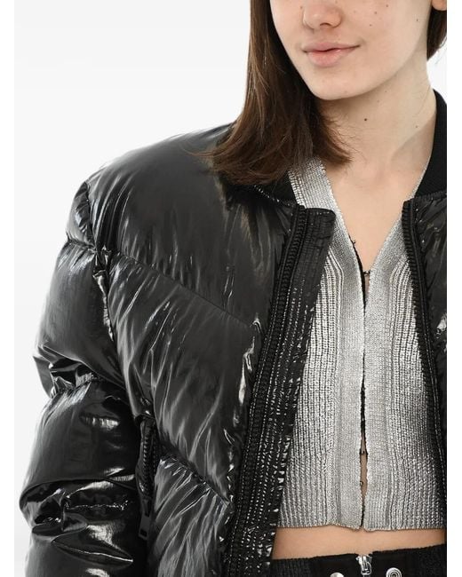 DIESEL Black Quilted-Pattern Jacket