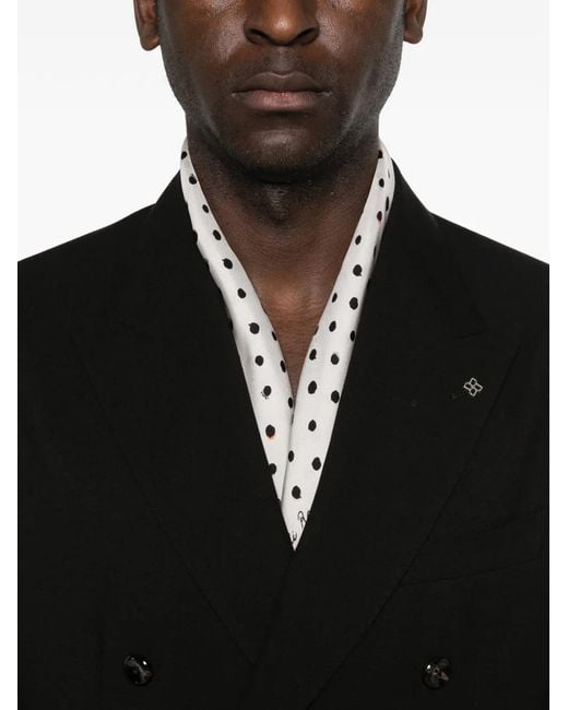 Tagliatore Black Double-Breasted Suit for men