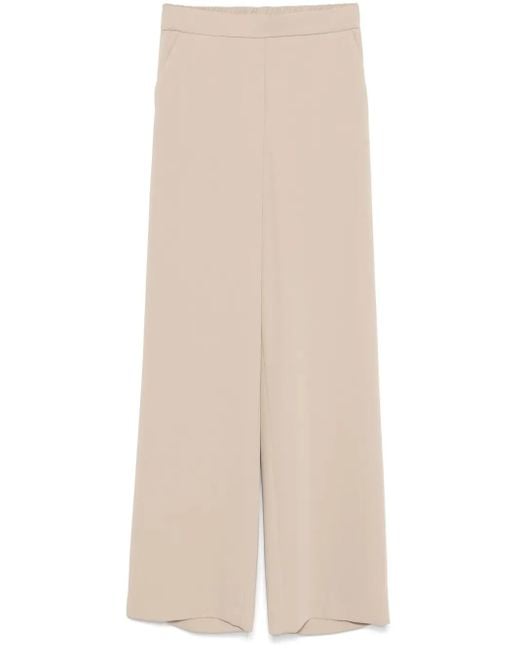 P.A.R.O.S.H. Natural Wide-Leg Cady Pants With Minimalist Aesthetic