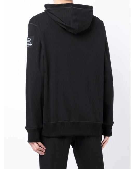 White Mountaineering Black Logo-print Cotton Hoodie for men