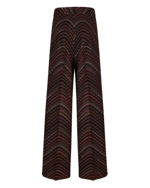 Missoni Brown Chevron-Pattern Trousers