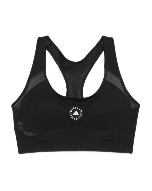 Adidas By Stella McCartney Black Sport-Bh Mit Racerback