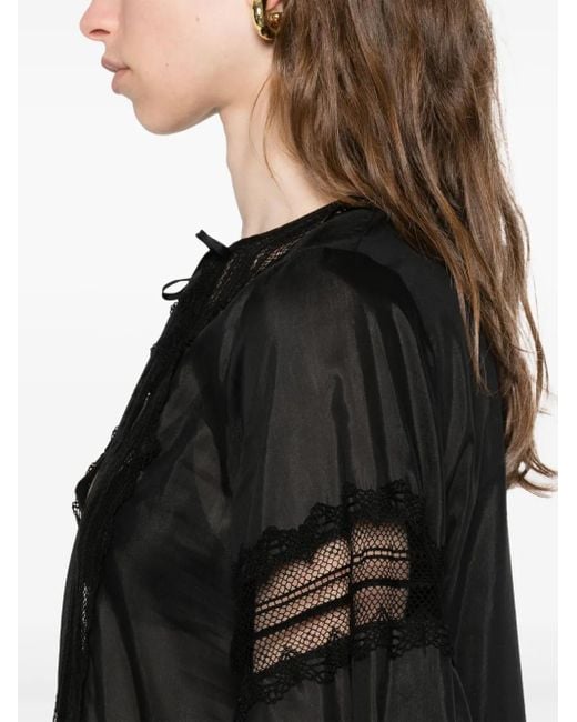 Ermanno Scervino Gelaagde Maxi-Jurk in het Black