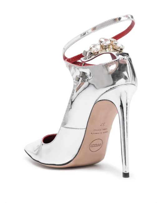 HARDOT 120Mm Metallic Leather Pumps