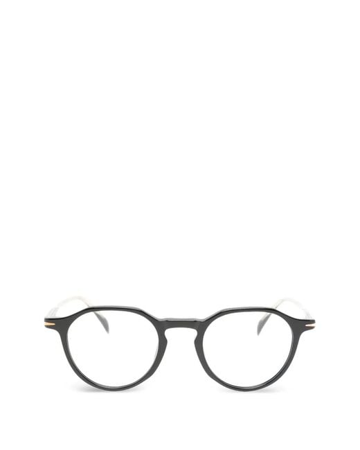 David Beckham Black Geometric-Frame Glasses