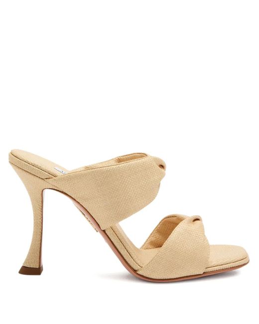 Aquazzura Natural 95Mm Twist-Detail High-Heel Sandals