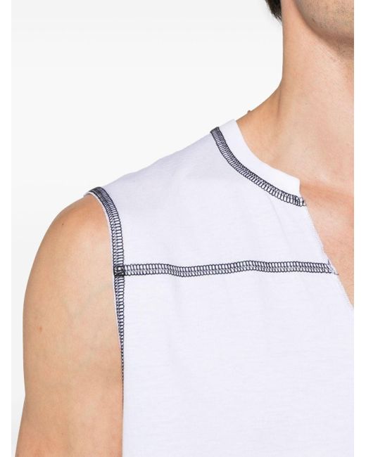 DSquared² White Logo-print Cotton Tank Top for men