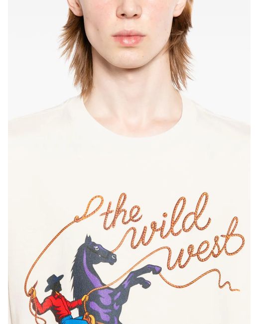 Melt White Graphic T-Shirt for men