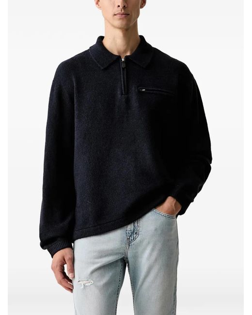 Levi's Black Boulder Quarter-Zip Sweater for men