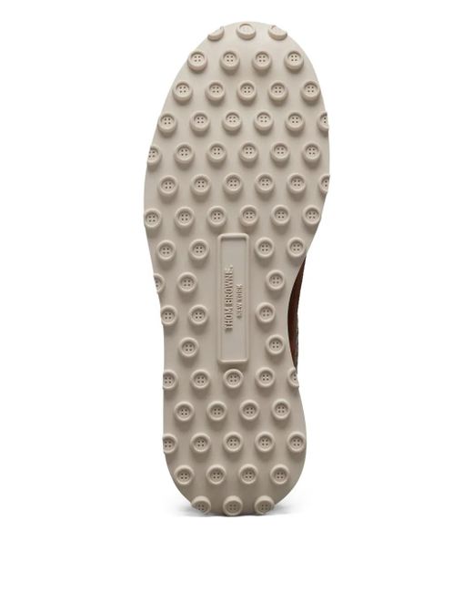 Thom Browne Brown Gunclub-Check Cheviot Tweed Alumni Sneakers for men