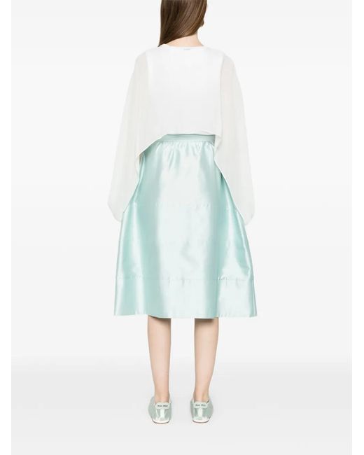 Twinset White Tie-Sleeve Knitwear