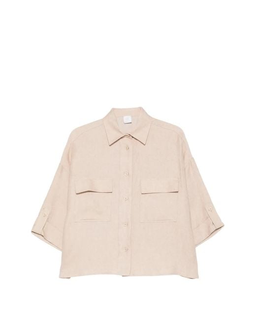 Eleventy Natural Flap-Pocket Shirt