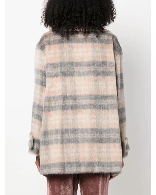 Fabiana Filippi Gray Double-Breasted Alpaca Wool Coat
