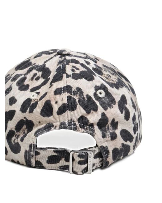 Bimba Y Lola White Animal-Pattern Cotton Cap